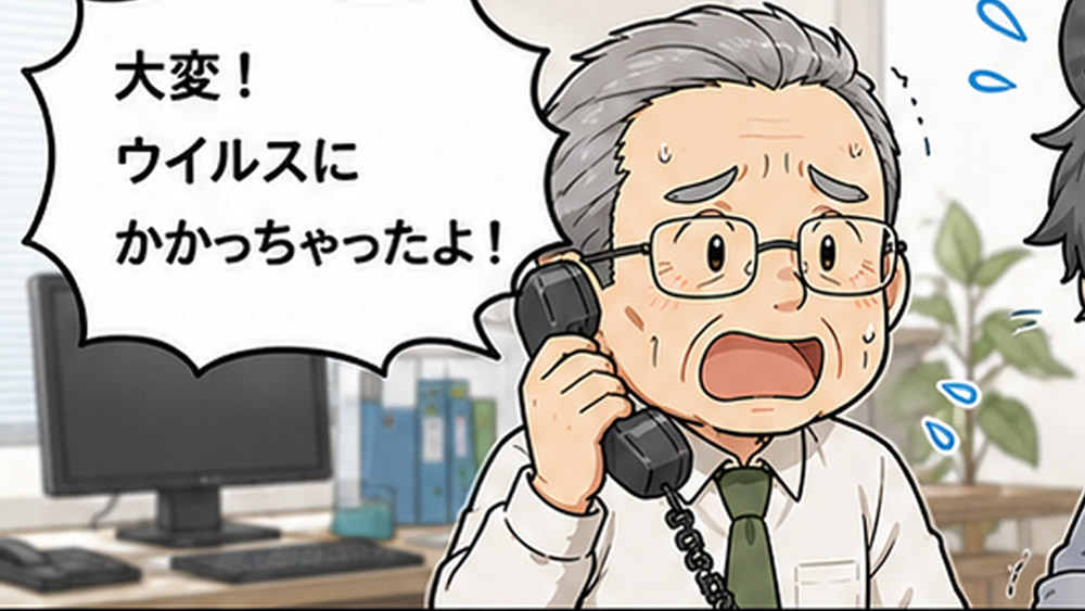 「ウイルスにかかっちゃった！」の緊急コール